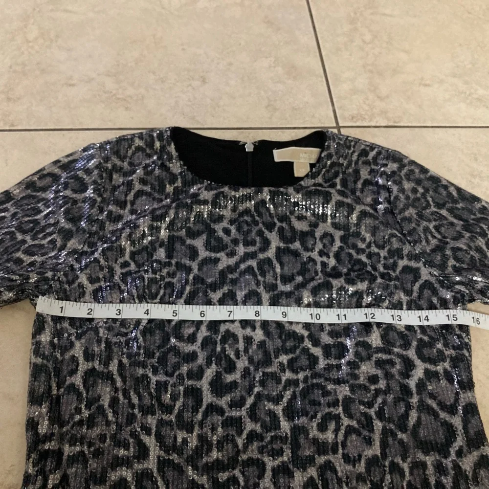 Michael Kors Metallic Leopard Print Bodycon Dress XS